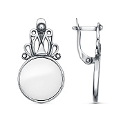 Серьги бижутерия с иск. агатом