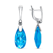 Серьги с подвесками бижутерия с ювелирным стеклом