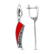 Серьги с подвесками бижутерия с эмалью