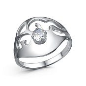 Кольцо бижутерия с фианитом