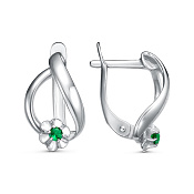 Серьги бижутерия с иск. шпинелью