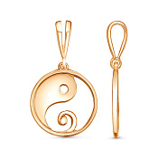 Подвеска Инь и Янь из золоченого серебра