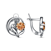 Серьги винтажные бижутерия с фианитами