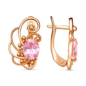 Серьги ажурные винтажные бижутерия с фианитами