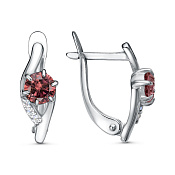 Серьги из серебра с фианитами