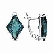 Серьги из серебра с ситаллом