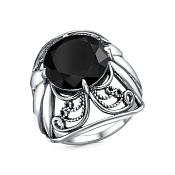 Кольцо ажурное винтажное бижутерия с фианитом