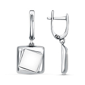 Серьги геометрические с подвесками бижутерия с иск. агатом