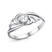 Кольцо из серебра с фианитом