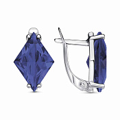 Серьги бижутерия с ювелирным стеклом