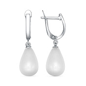 Серьги с подвесками бижутерия с иск. ониксом