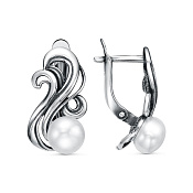 Серьги из серебра с жемчугом