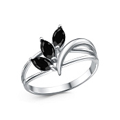 Кольцо дорожка из серебра с фианитами