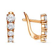 Серьги дорожки бижутерия с фианитами