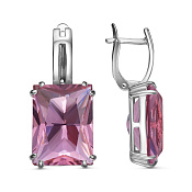 Серьги из серебра с ювелирным стеклом