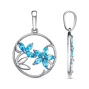 Подвеска Цветы бижутерия с фианитами