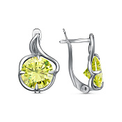 Серьги бижутерия с фианитами