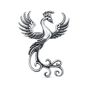 Брошь Жар-Птица бижутерия