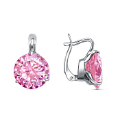 Серьги из серебра с фианитами