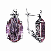 Серьги бижутерия с ювелирным стеклом