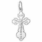 Подвеска крест из серебра
