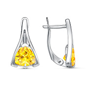 Серьги бижутерия с фианитами