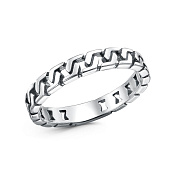 Кольцо геометрическое тонкое из серебра