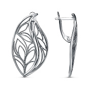 Серьги ажурные винтажные из серебра