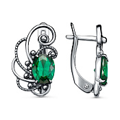 Серьги ажурные винтажные бижутерия с фианитами