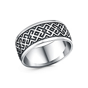 Кольцо геометрическое из серебра