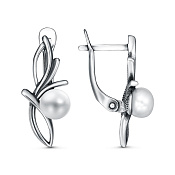 Серьги из серебра с жемчугом