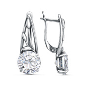 Серьги бижутерия с фианитами