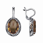Серьги из серебра с иск. султанитами