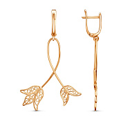 Серьги длинные с подвесками Цветы бижутерия