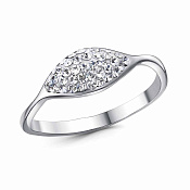 Кольцо бижутерия с россыпью страз