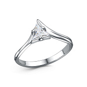 Кольцо бижутерия с фианитом