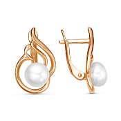 Серьги из золоченого серебра с жемчугом