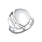 Кольцо геометрическое широкое из серебра