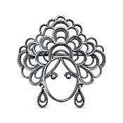 Брошь Русская Красавица из серебра