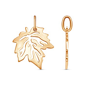 Подвеска Кленовый Лист из золоченого серебра