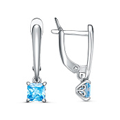 Серьги с подвесками бижутерия с фианитами