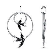 Подвеска Ласточки бижутерия с эмалью