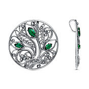 Подвеска ажурная винтажная бижутерия с иск. шпинелью