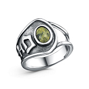 Кольцо Иероглиф Удача бижутерия со змеевиком