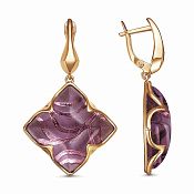 Серьги с подвесками бижутерия с ювелирным стеклом