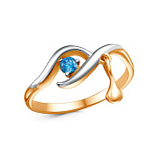 Кольцо бижутерия с фианитом