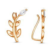 Серьги клаймберы с алмазной гранью бижутерия с фианитами