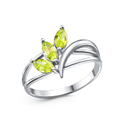 Кольцо дорожка из серебра с фианитами