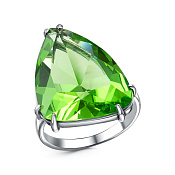 Кольцо широкое коктейльное бижутерия с ювелирным стеклом