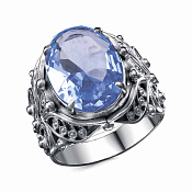 Кольцо из серебра с ювелирным стеклом
